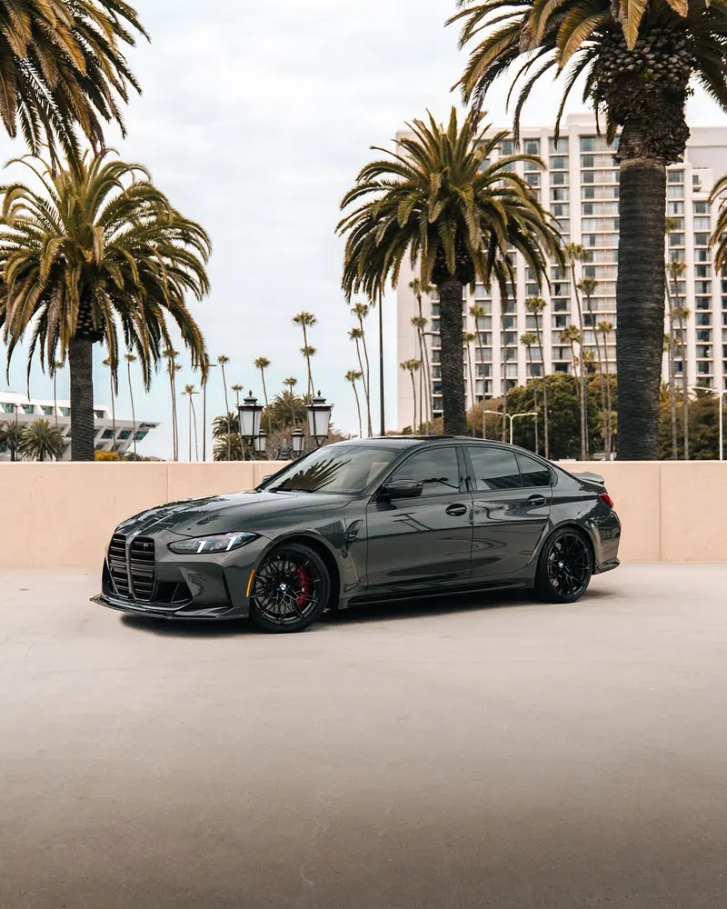 2025 BMW M3 Competition xDrive — front view, available for rental in San Diego