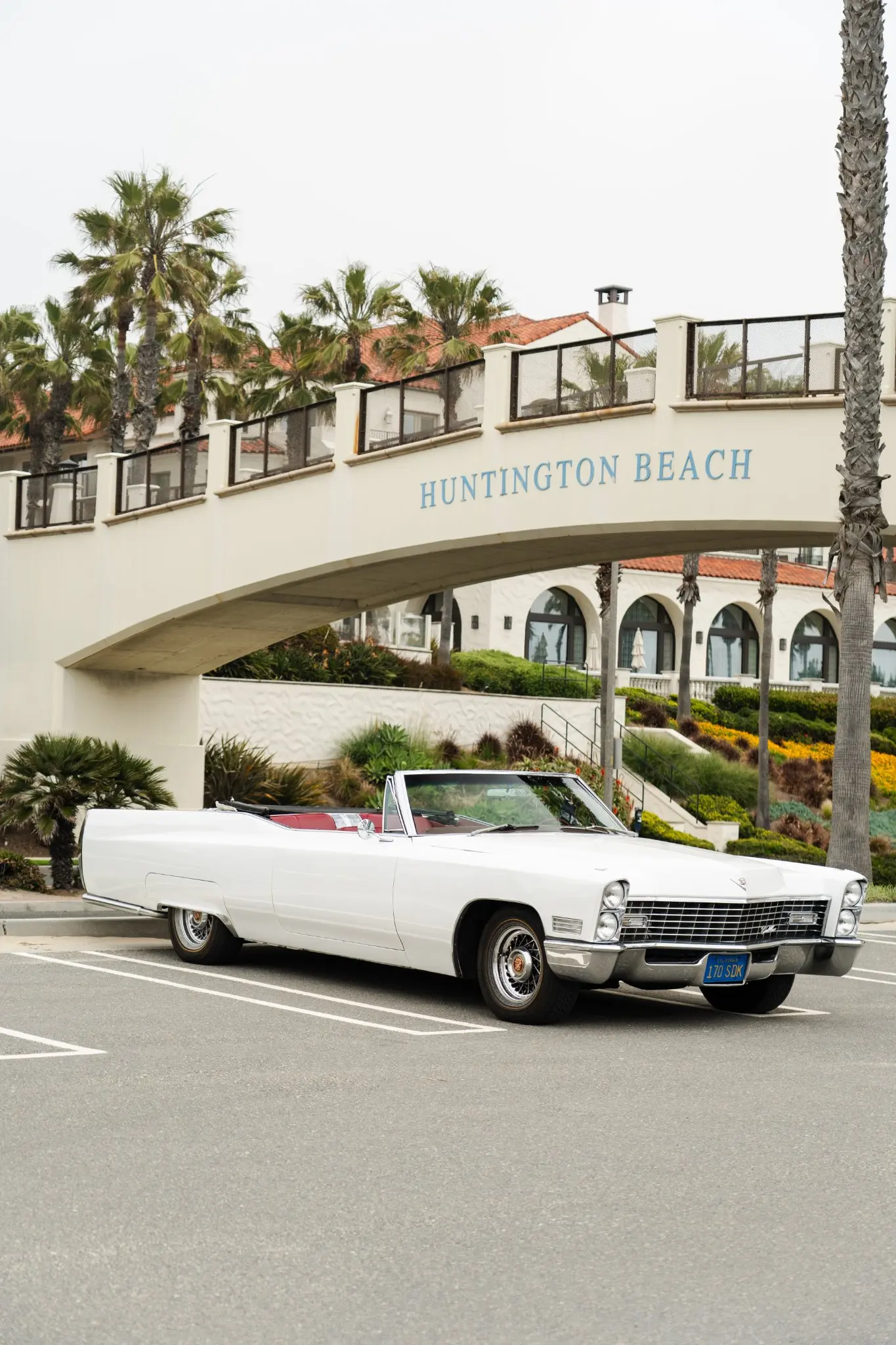 1967 Cadillac Coupe DeVille Convertible — front view, available for rental in San Diego
