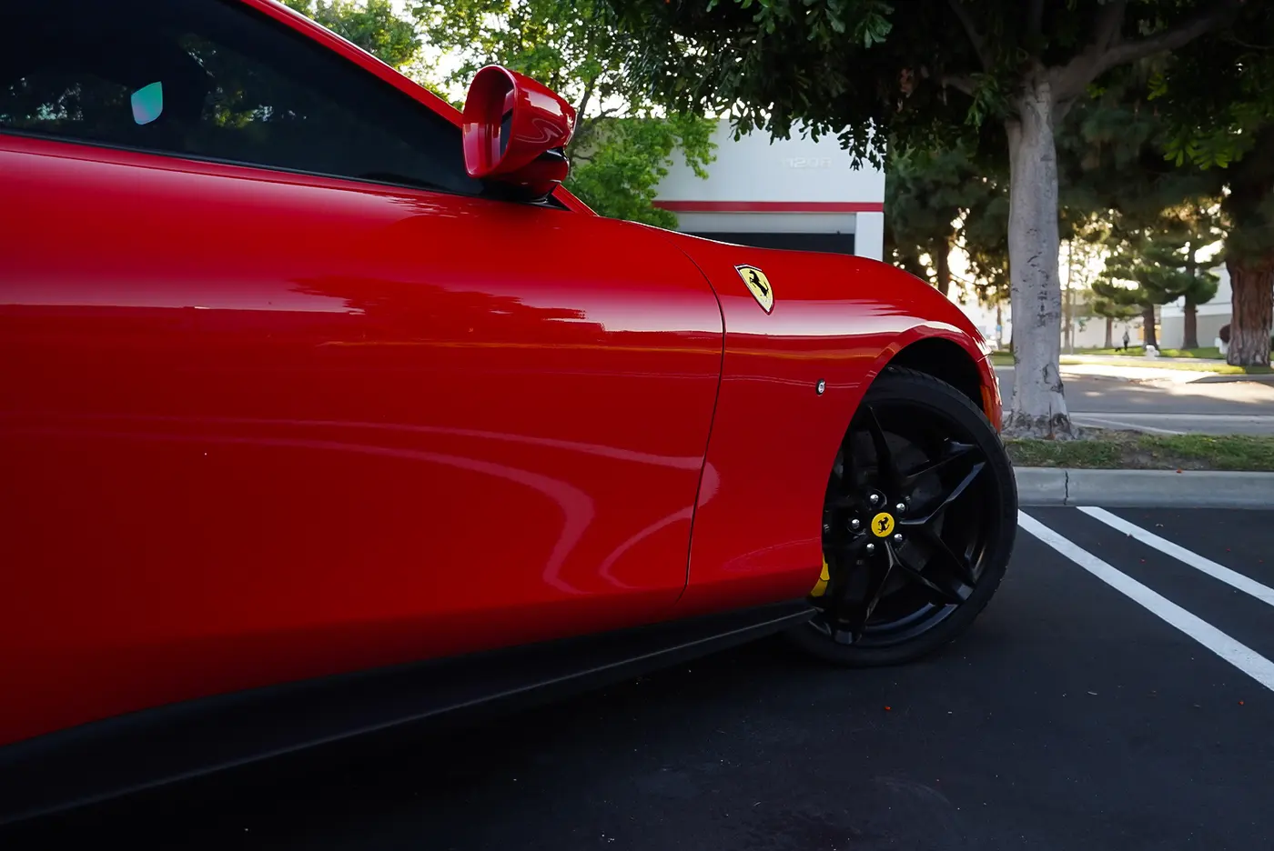 2021 Ferrari Roma — front view, available for rental in San Diego