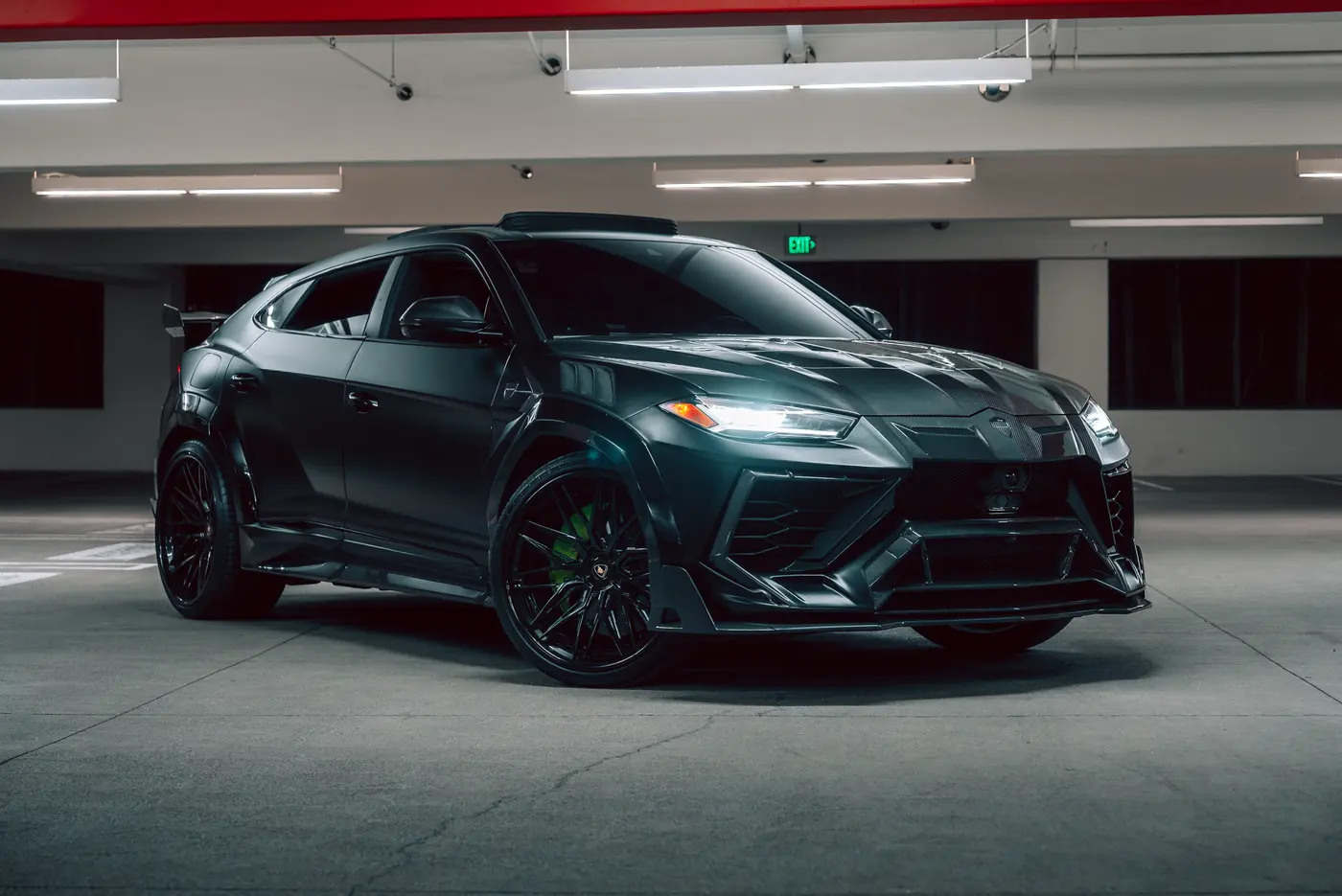 2022 Lamborghini Urus Mansory — front view, available for rental in San Diego