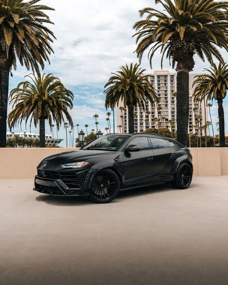 2020 Lamborghini Urus Widebody — front view, available for rental in San Diego