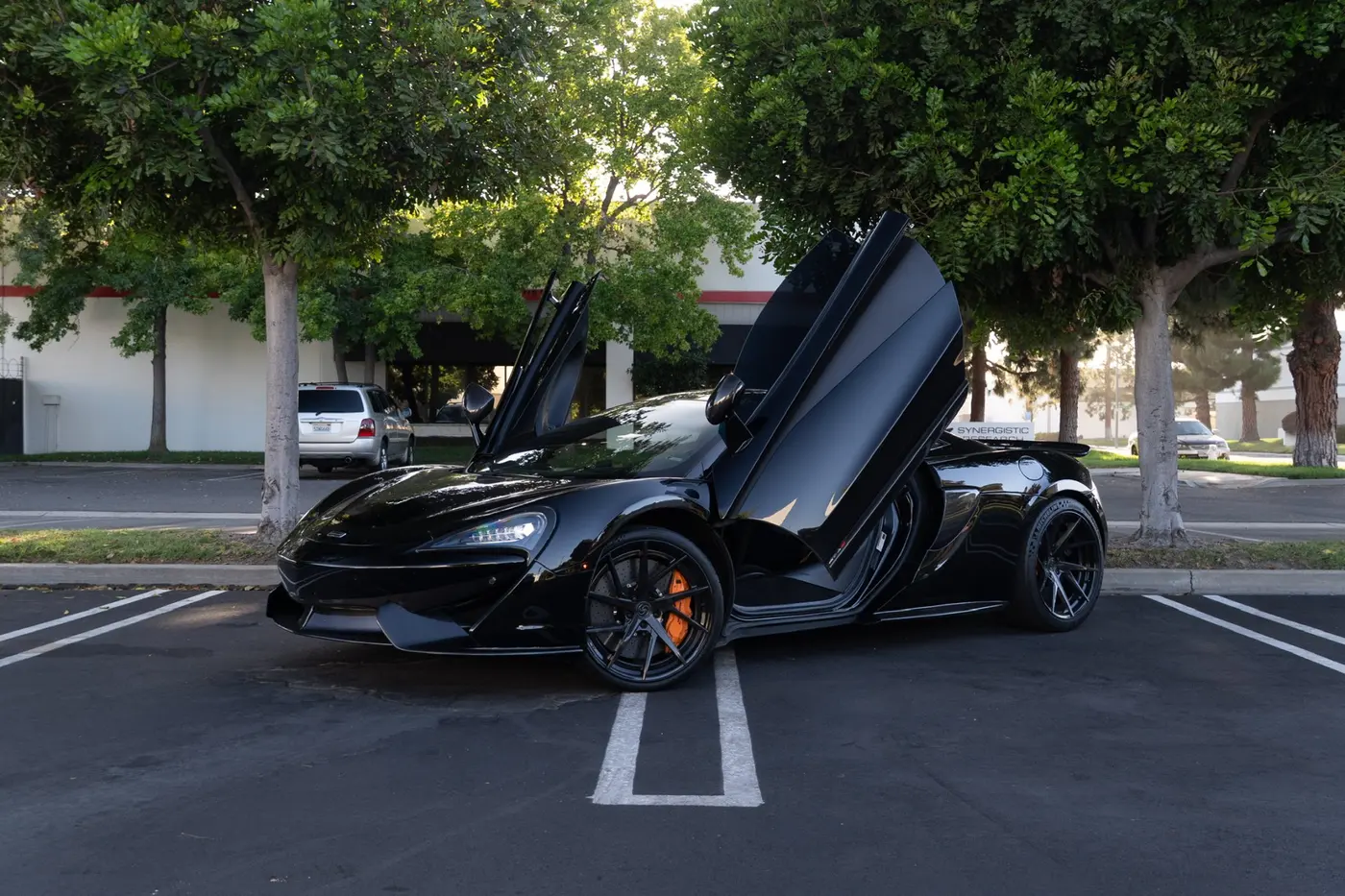 2017 McLaren 570S — front view, available for rental in San Diego
