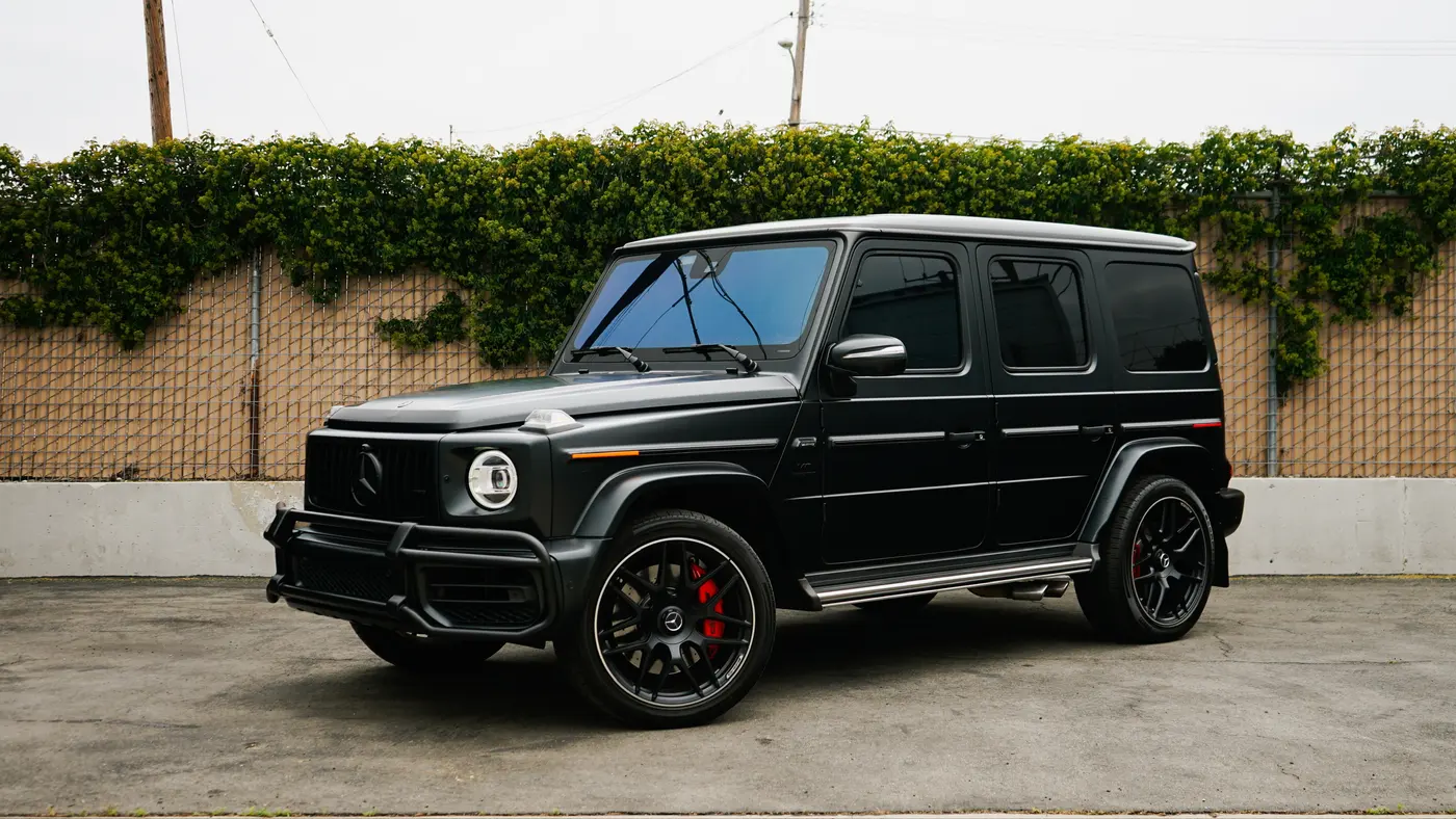 2022 Mercedes-Benz G63 AMG — front view, available for rental in San Diego