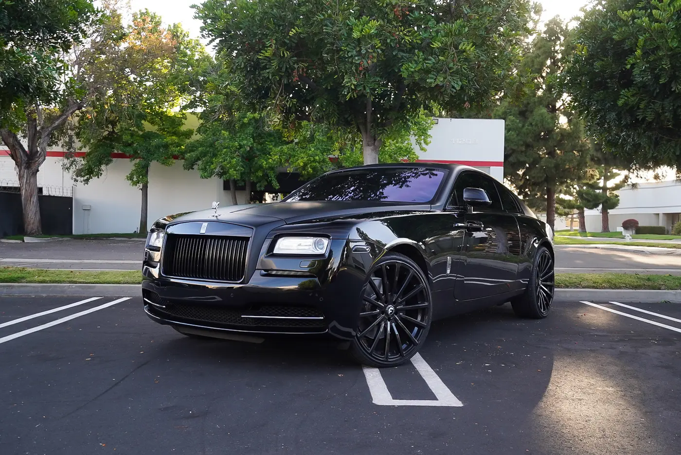 2016 Rolls-Royce Wraith — front view, available for rental in San Diego